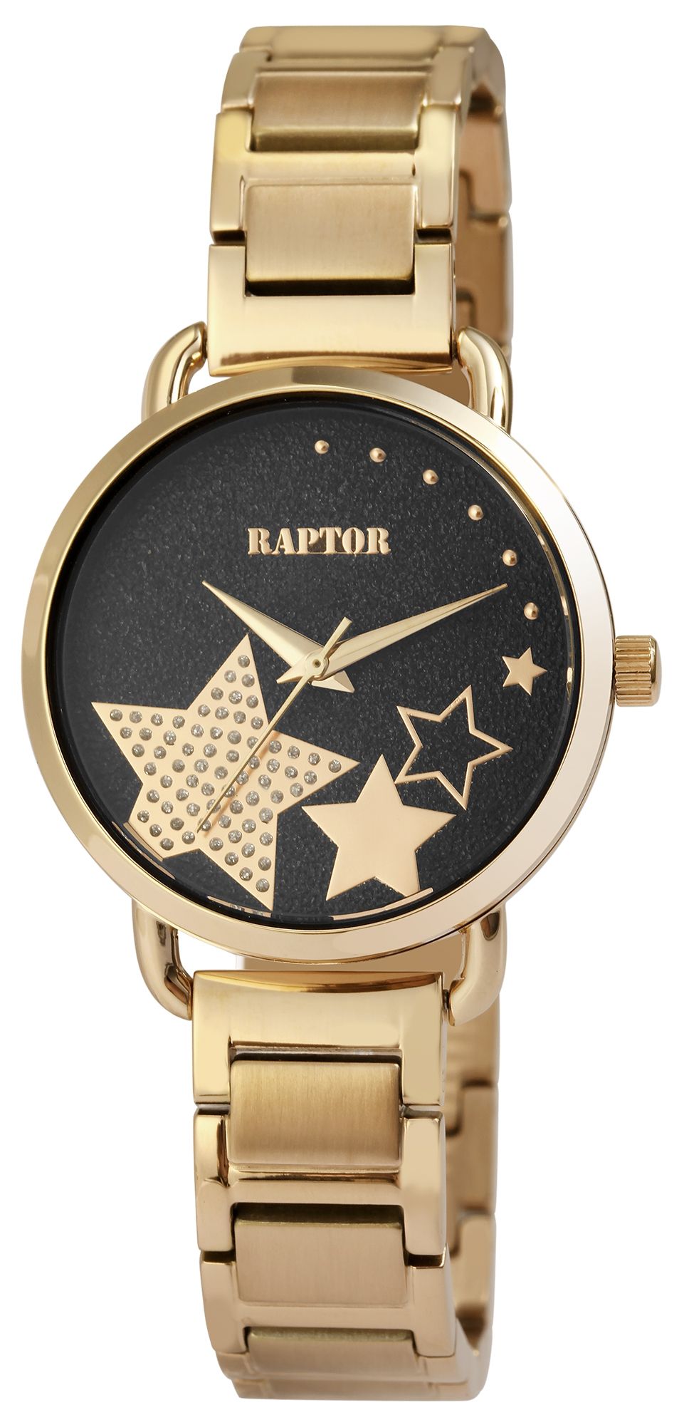 Raptor Damenuhr "Shienne" mit Edelstahlarmband, goldfarben