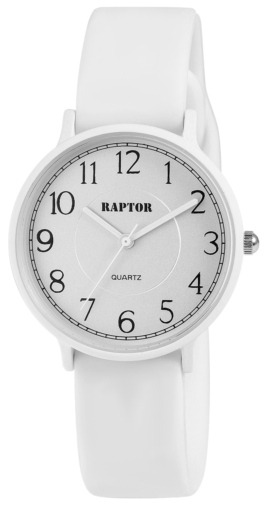 Raptor Damenuhr "Flavia" mit Silikonband, Ø 34 mm, weiß