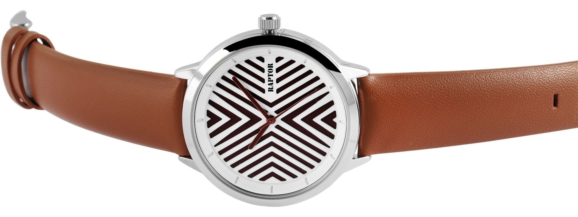 Raptor Damenuhr "Inessa" Echtlederarmband braun