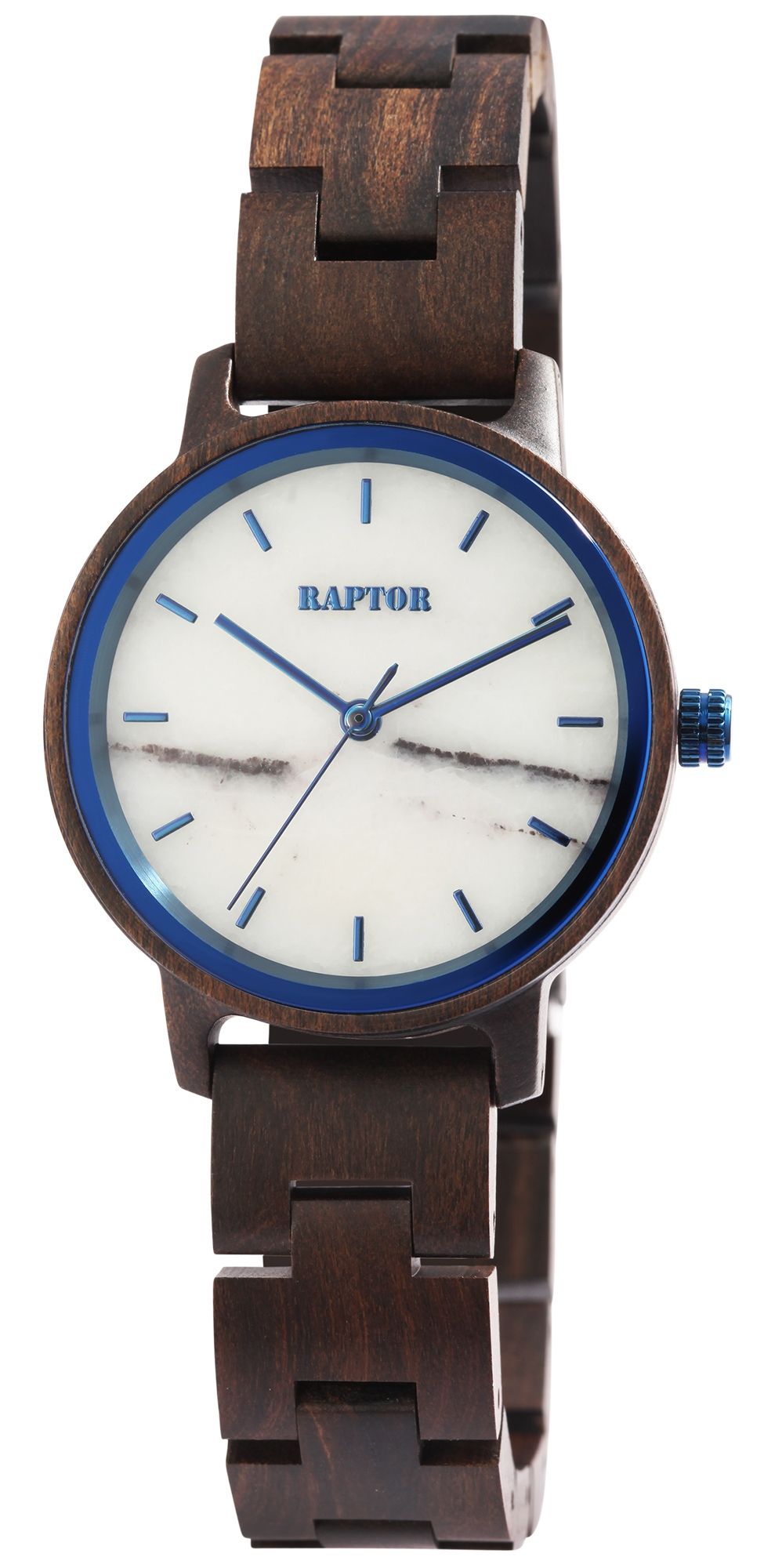 Raptor Damenuhr "Shirine" aus Sandelholz, Zifferblatt aus Mamor