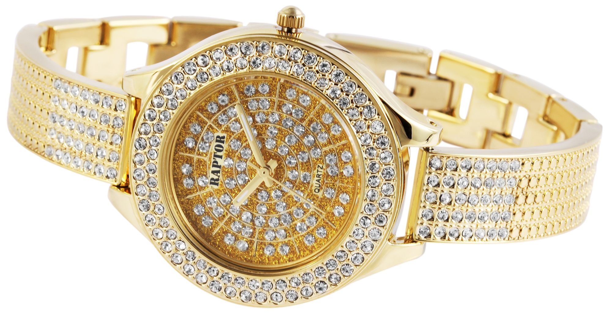 Raptor Damenuhr "Suela" mit Metallarmband, goldfarben