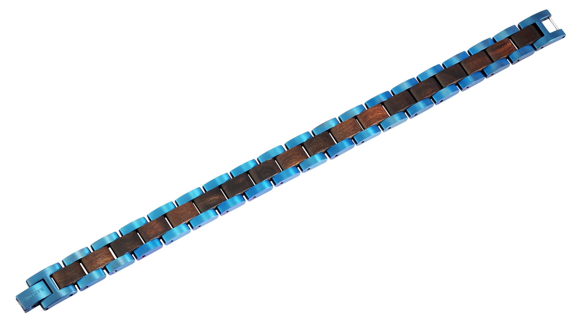 Raptor Armband aus Edelstahl und Sandelholz, kürzbar