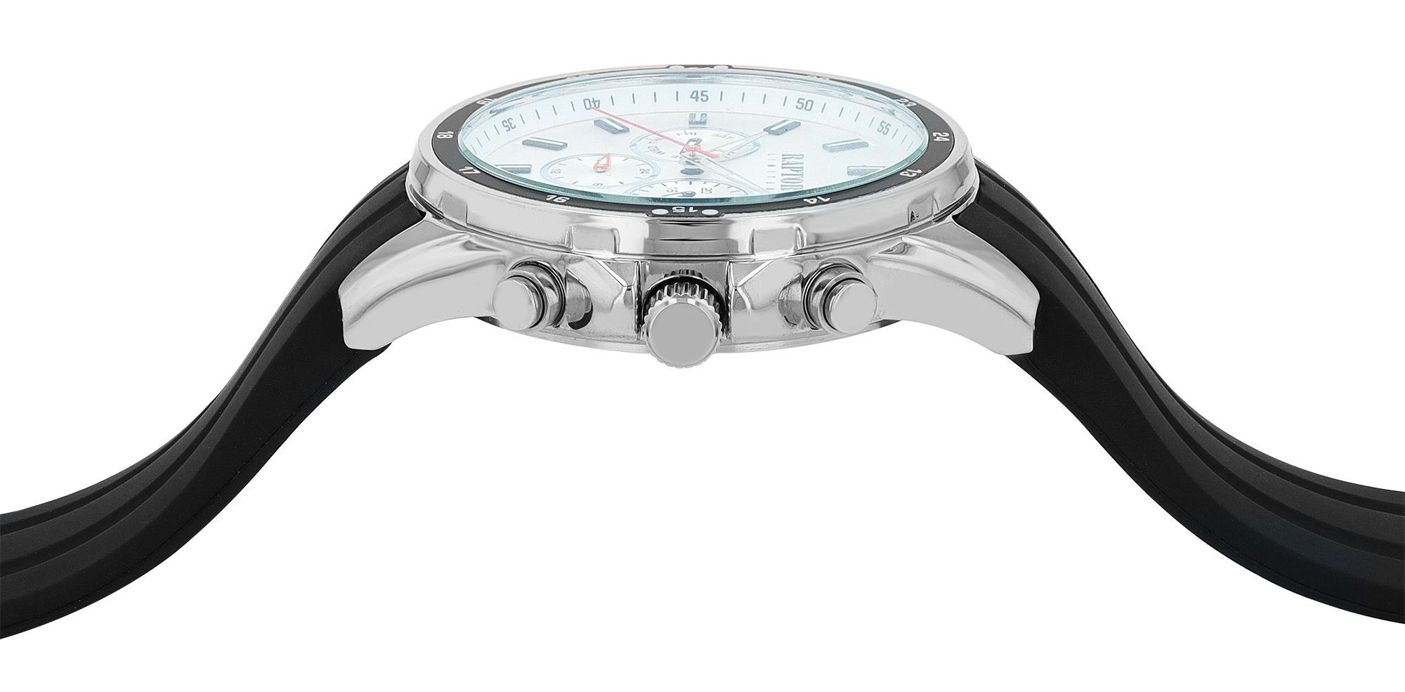 Raptor Limited Herren Multifunktionsuhr mit Silikonarmband, schwarz