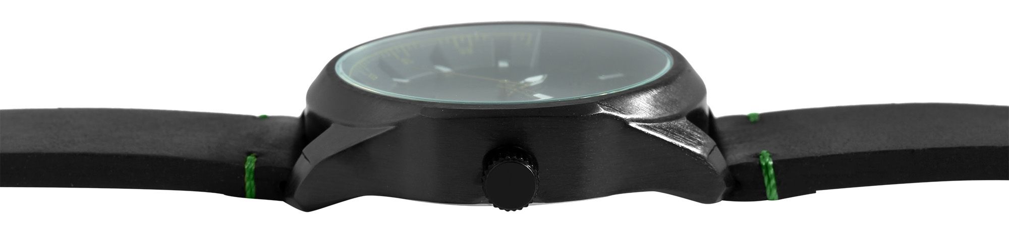 Raptor Herrenuhr "Charley" mit Echtlederarmband, Datumsanzeige, schwarz/goldfarben