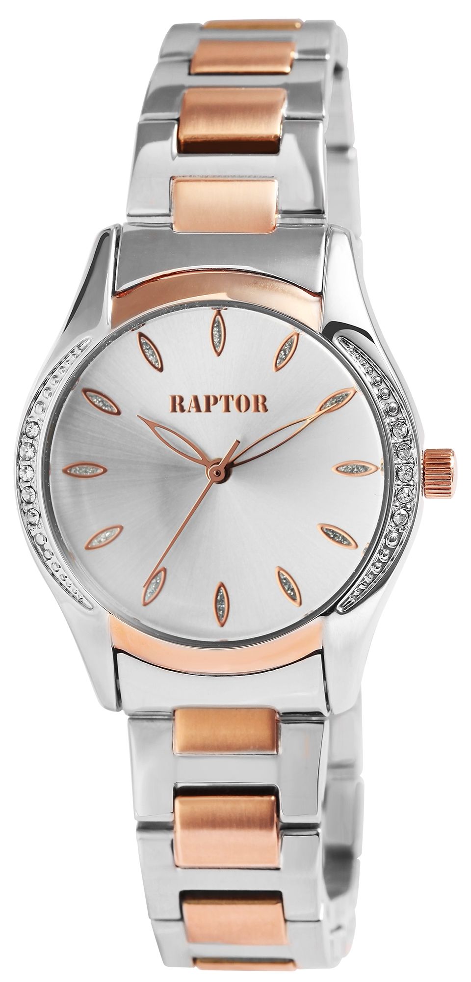 Raptor Damenuhr "Salina" mit Edelstahlarmband, bicolor