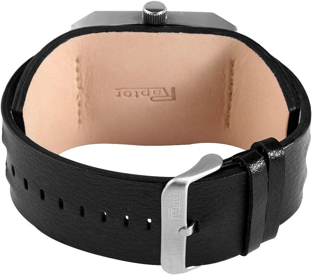 Raptor Herrenuhr mit Echtlederarmband