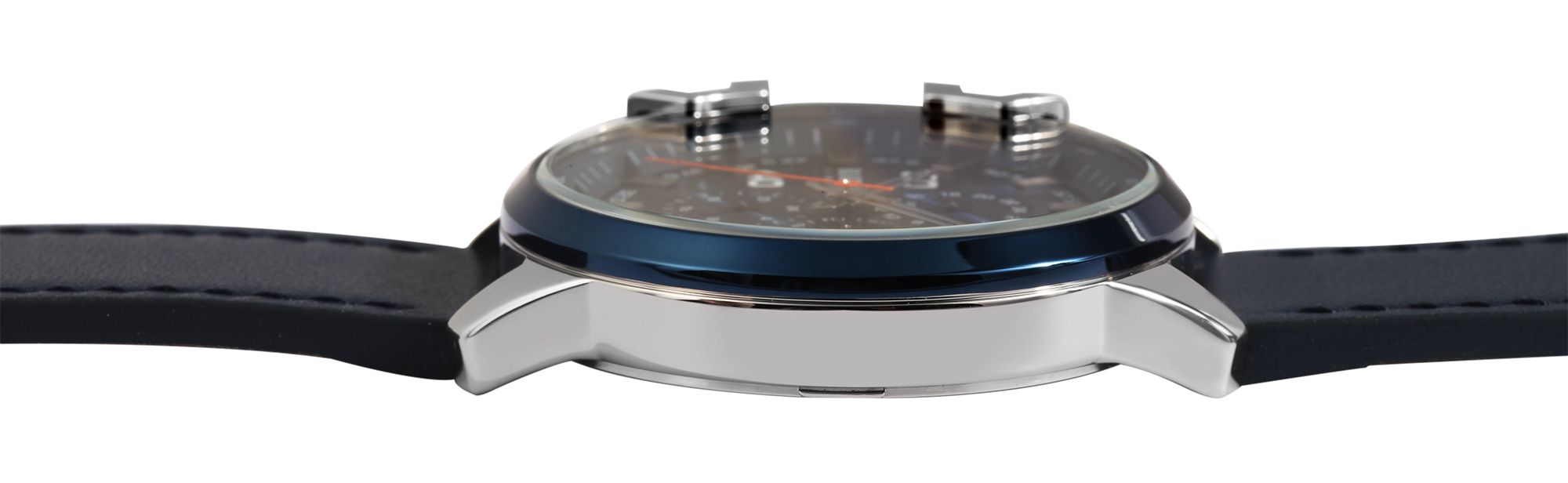 Raptor Limited Herren Multifunktionsuhr "Arve" mit Lederarmband, blau/silberfarben