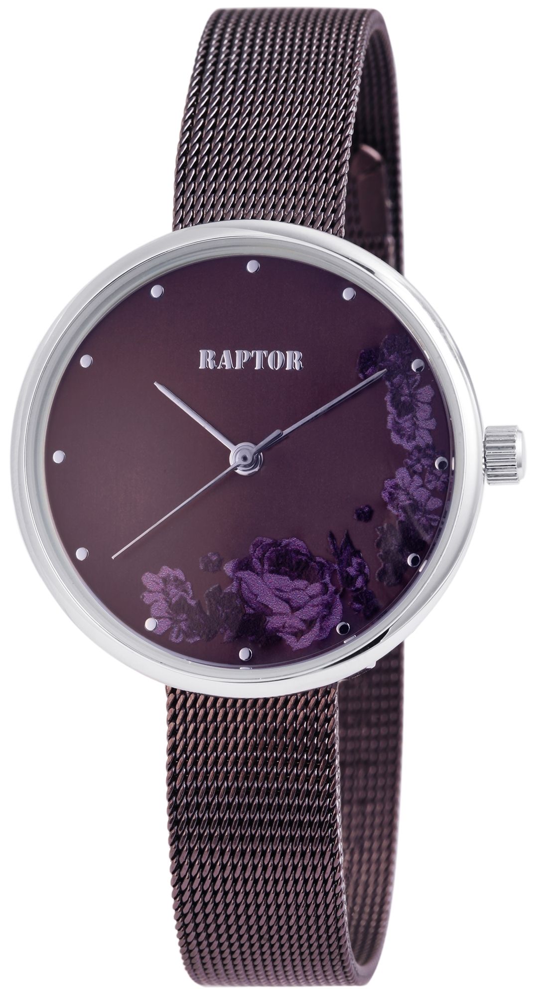 Raptor Damenuhr "Flower" mit Edelstahlband