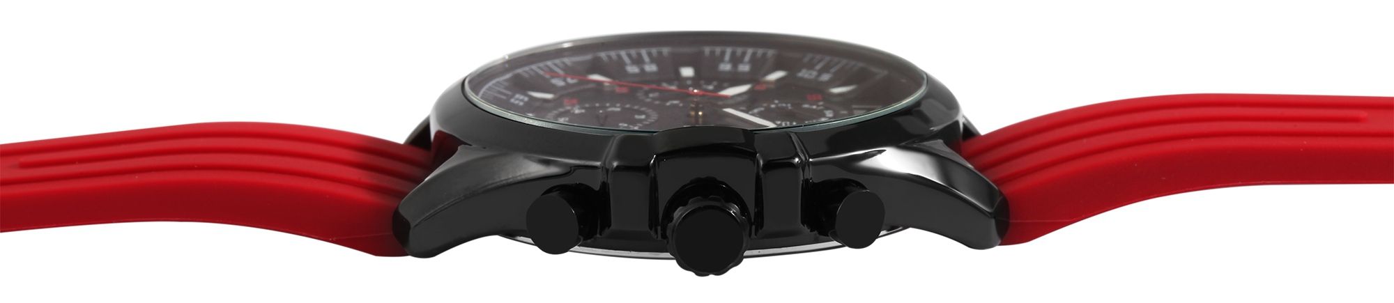 Raptor Limited Herrenuhr "Arman" mit Silikonarmband, rot
