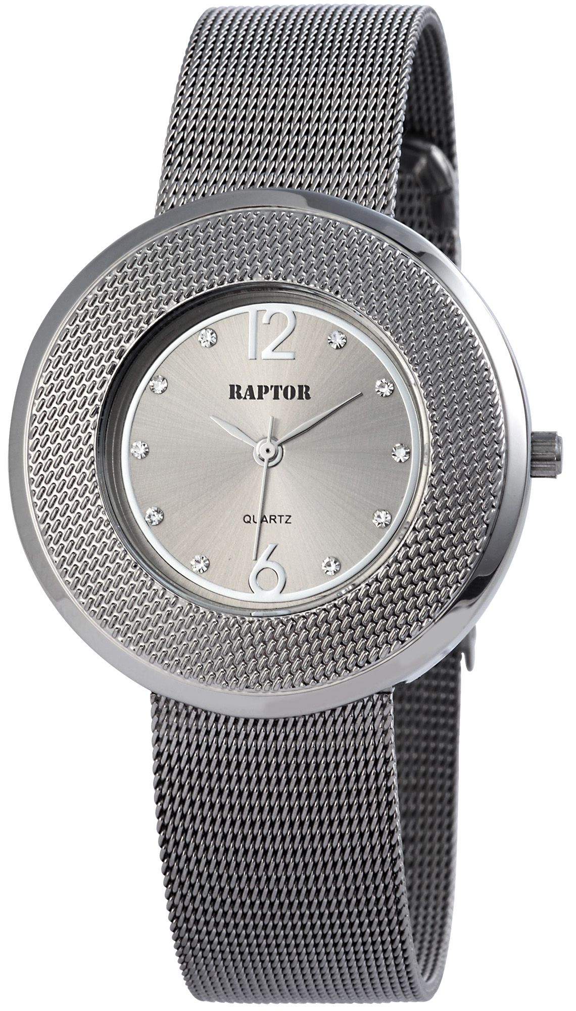 Raptor Damenuhr mit Edelstahlmeshband