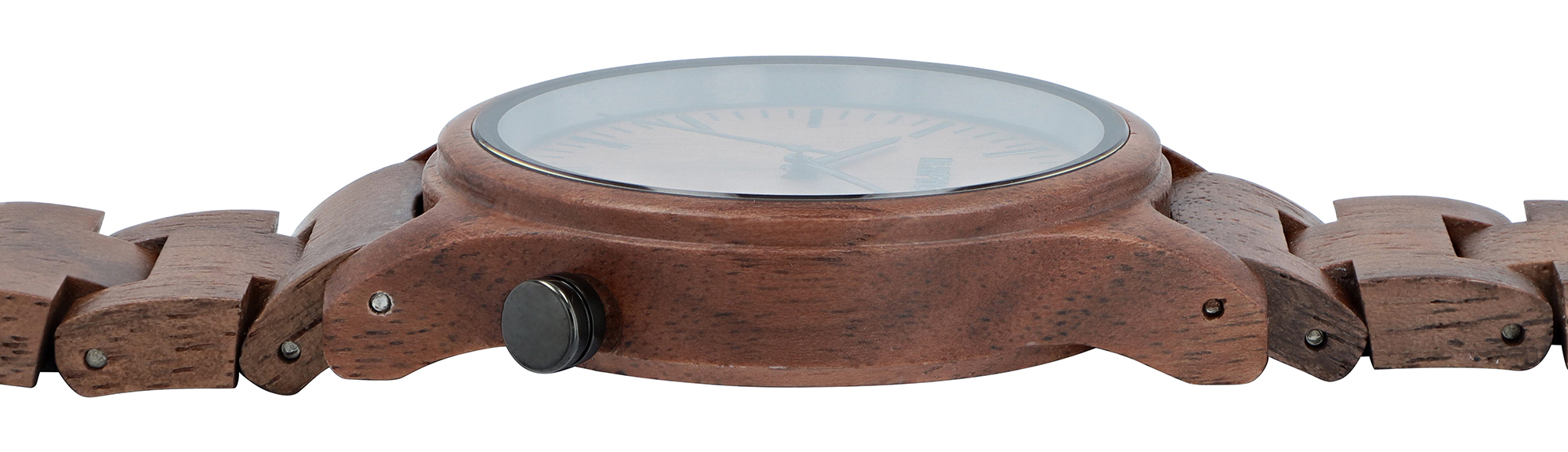 Raptor Herrenuhr "Pirate" aus Walnussholz, Ø 41 mm