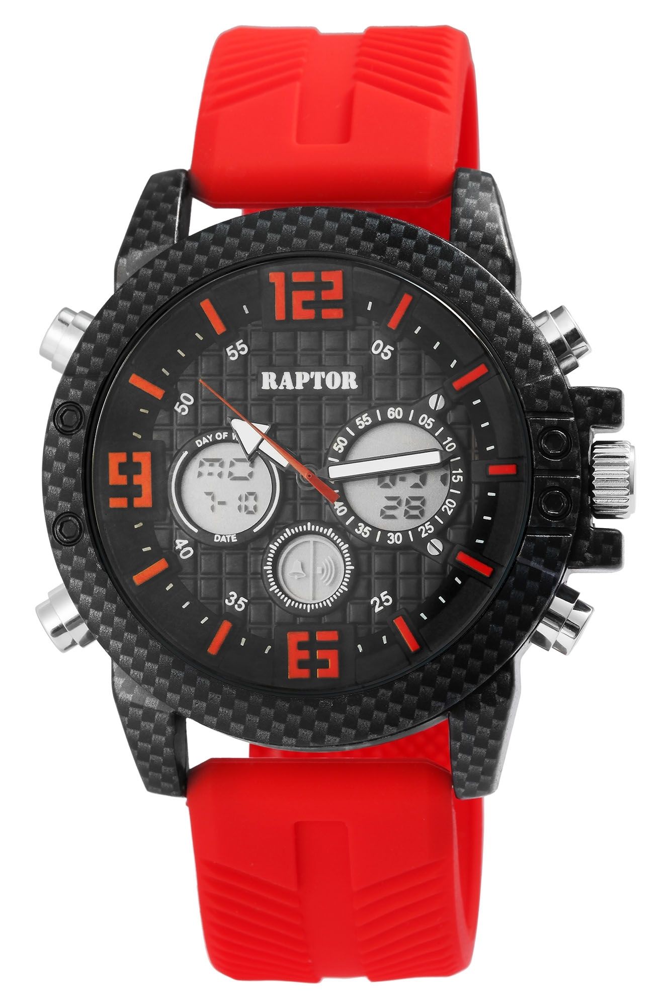 Raptor Herrenarmbanduhr "Sportsman" analog und digital, mit Kautschukband