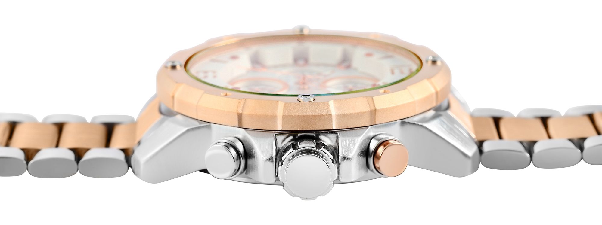 Raptor Limited Herrenchronograph "Soheil" mit Edelstahlarmband, silber- & roségoldfarben