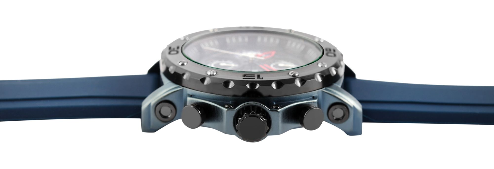 Raptor Limited Herrenchronograph "Raman" mit Silikonarmband, blau