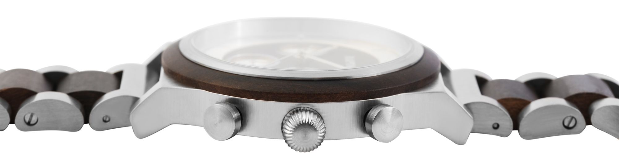 Raptor Limited Herrenchronograph "Brios" aus Edelstahl und dunkelbraunem Sandelholz