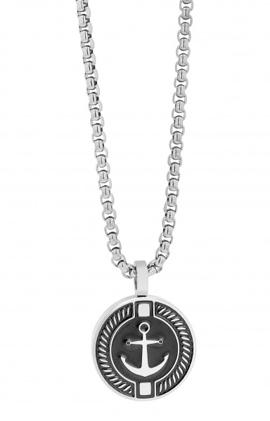 Raptor unisex stainless steel chain, 60 cm with pendant, anchor