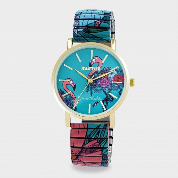 Raptor ladies&#039; wristwatch “Frida Kahlo Edition” with pull strap