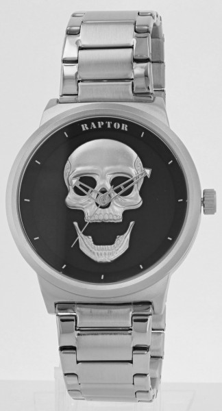 Raptor men&#039;s watch &quot;Jano&quot; with skull stainless steel bracelet